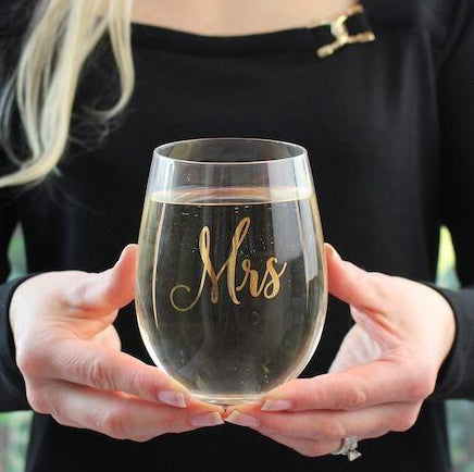 Stemless wine glass